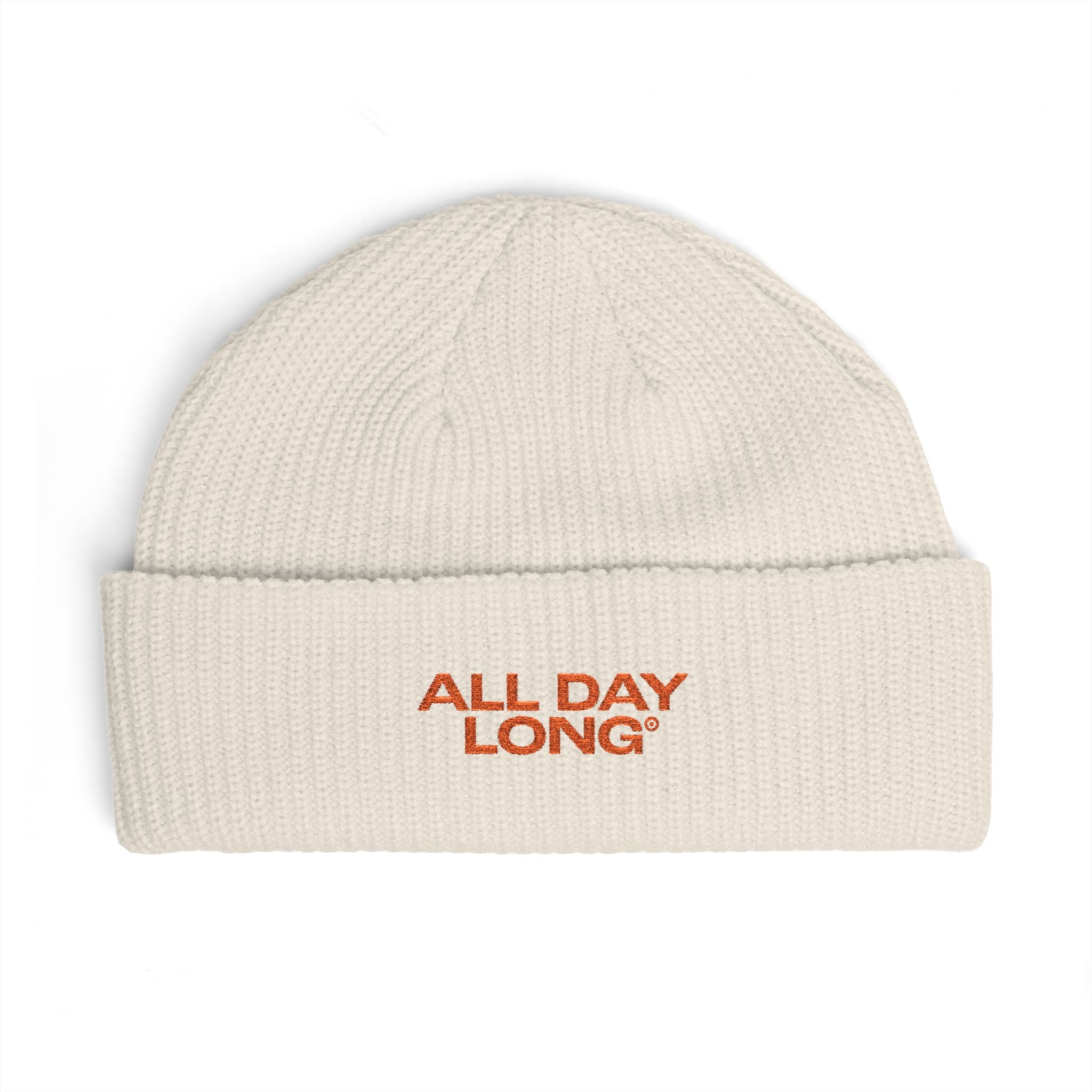 Cuff Beanie — 'ALL DAY LONG' Embroidered Knit Beanie - We Make Footballers