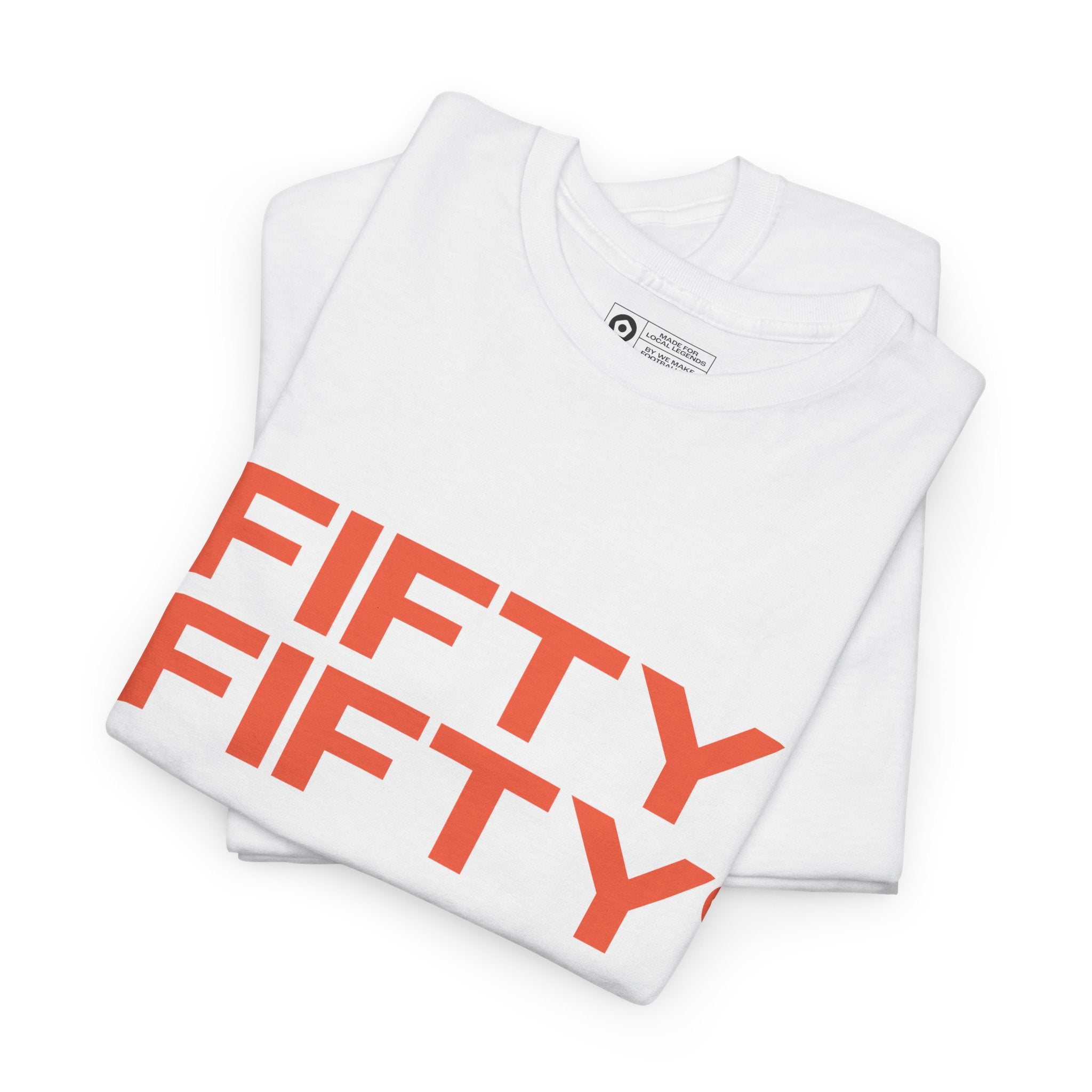 "FIFTY FIFTY" Unisex Heavy Cotton Tee - We Make Footballers