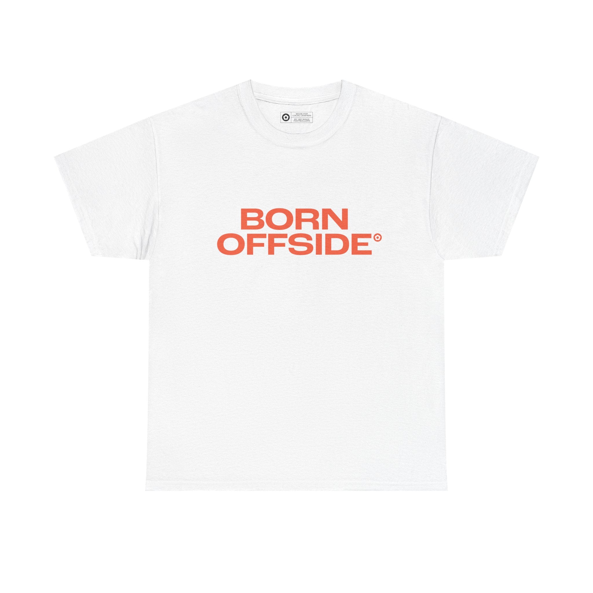 "BORN OFFSIDE" Unisex Heavy Cotton Tee