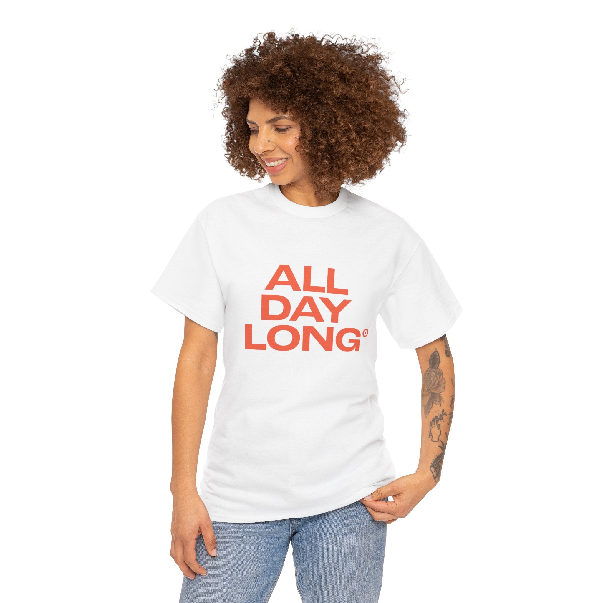 "ALL DAY LONG" Unisex Heavy Cotton Tee