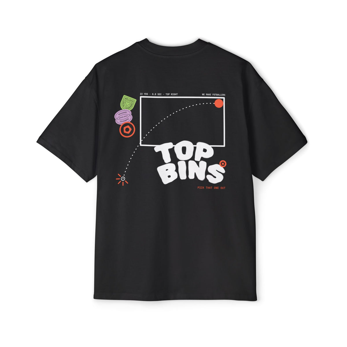 "Top Bins" Illustrated Men's Heavy Oversized Tee