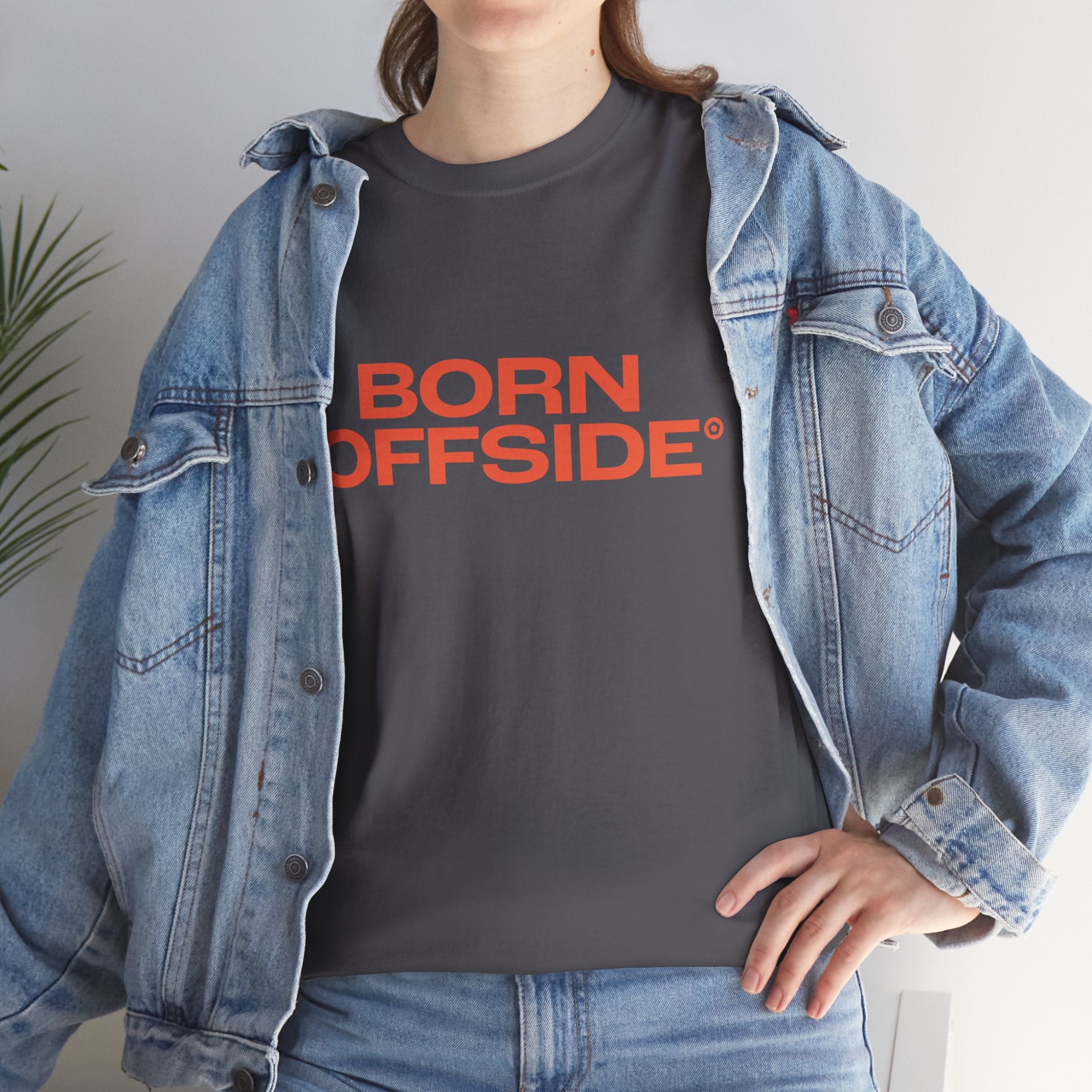 "BORN OFFSIDE" Unisex Heavy Cotton Tee - We Make Footballers