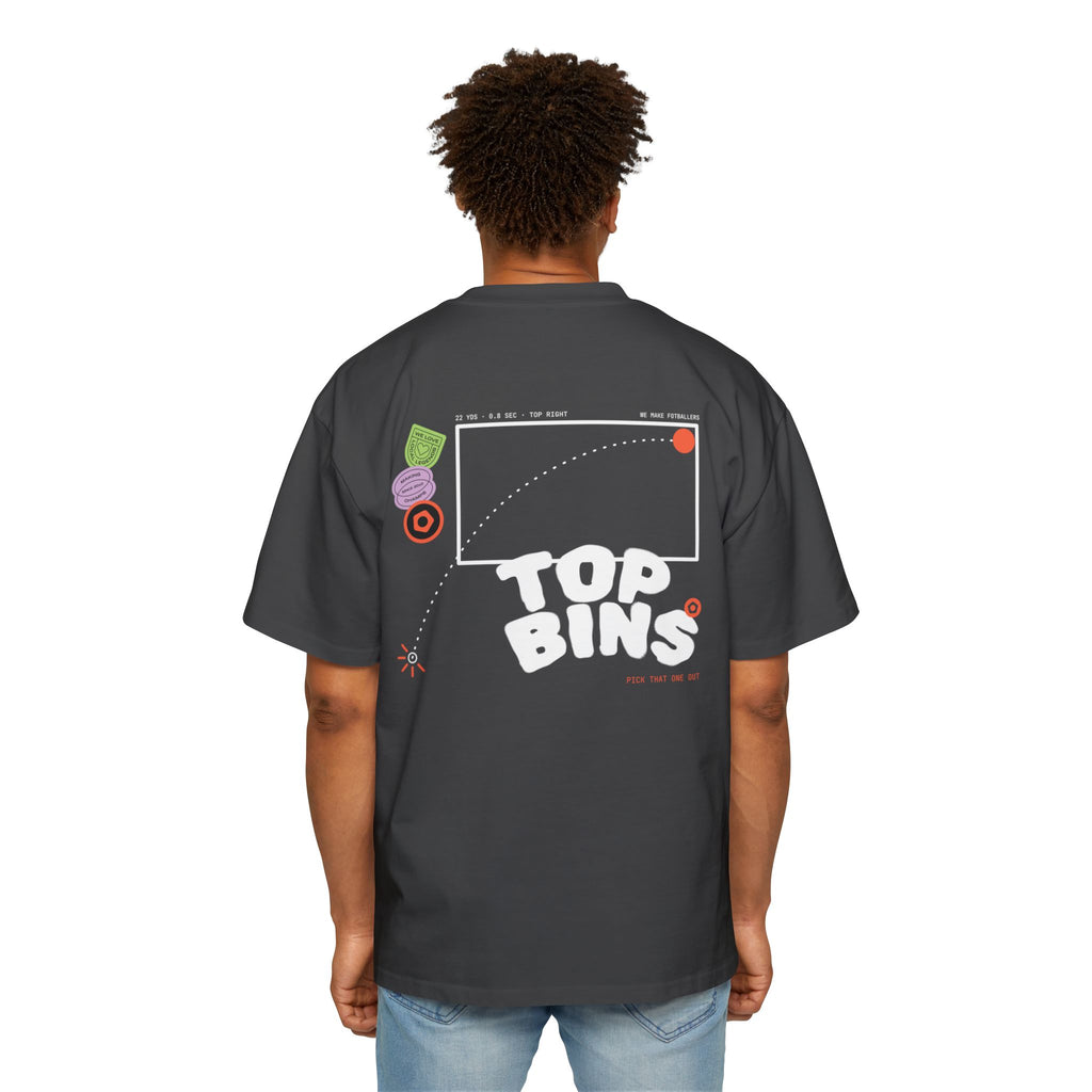 "Top Bins" Illustrated Men's Heavy Oversized Tee