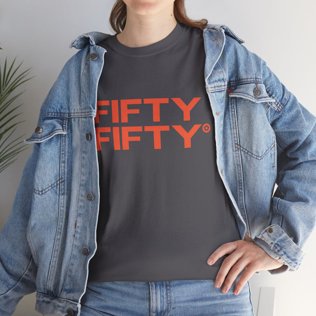 "FIFTY FIFTY" Unisex Heavy Cotton Tee - We Make Footballers