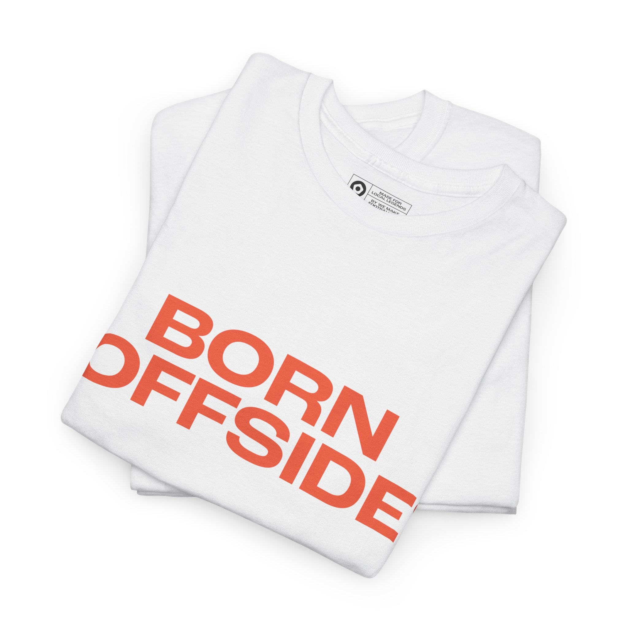 "BORN OFFSIDE" Unisex Heavy Cotton Tee