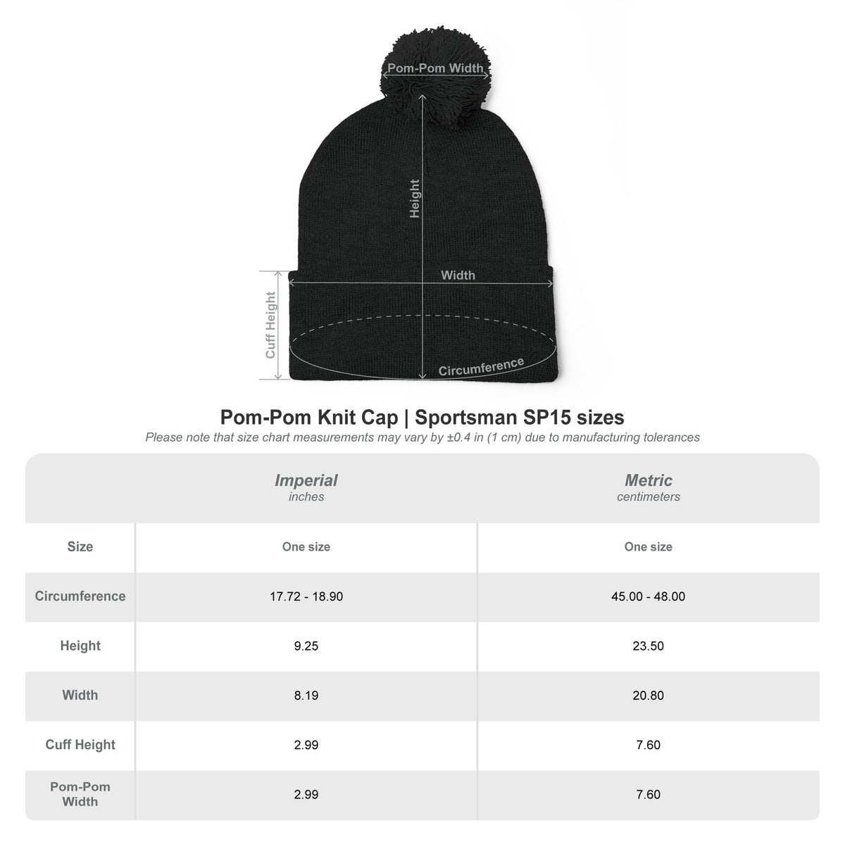 WMF Embroidered Pom-Pom Beanie