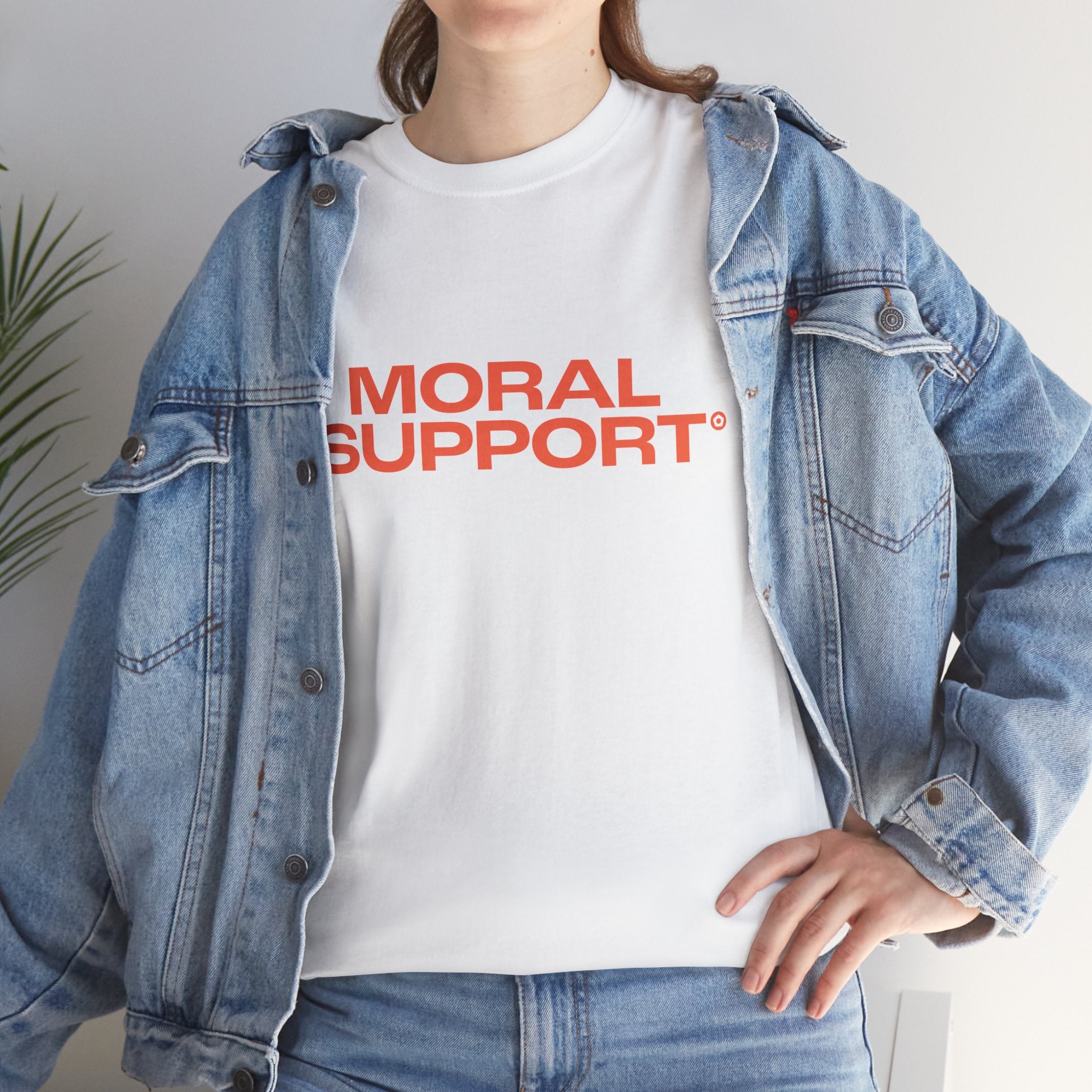 "MORAL SUPPORT" Unisex Heavy Cotton Tee - We Make Footballers