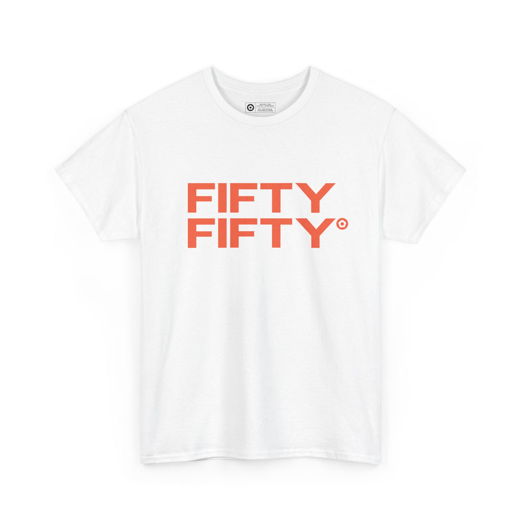 "FIFTY FIFTY" Unisex Heavy Cotton Tee - We Make Footballers