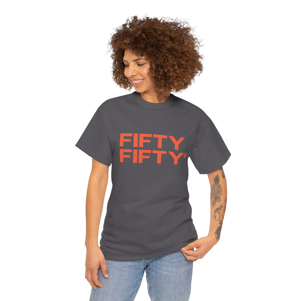 "FIFTY FIFTY" Unisex Heavy Cotton Tee - We Make Footballers